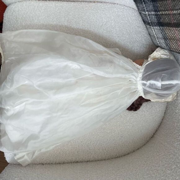 Vintage Antique EM&S Doll Bride Christening Open Close Eye 17” - Picture 12 of 16